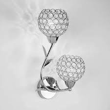 Aplique de pared led con cabezal doble de cristal
