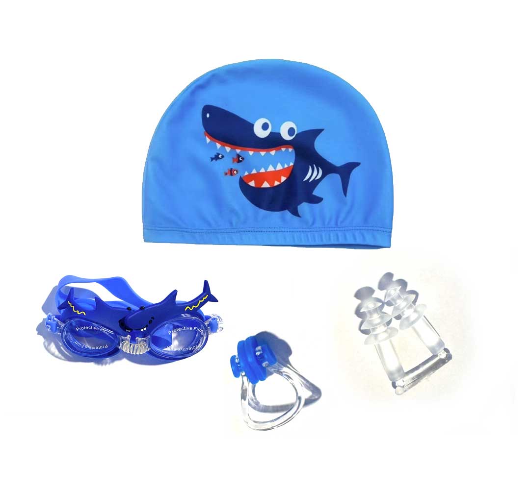 Kit natacion niño Gafas, Gorra y Clip para nariz
