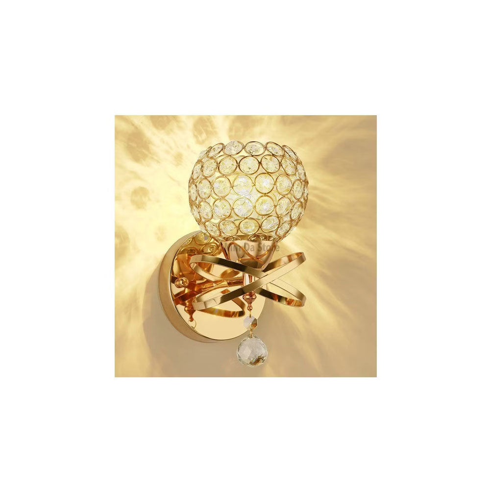 Lámpara de pared led de dormitorio de sala de estar de cristal Cromo