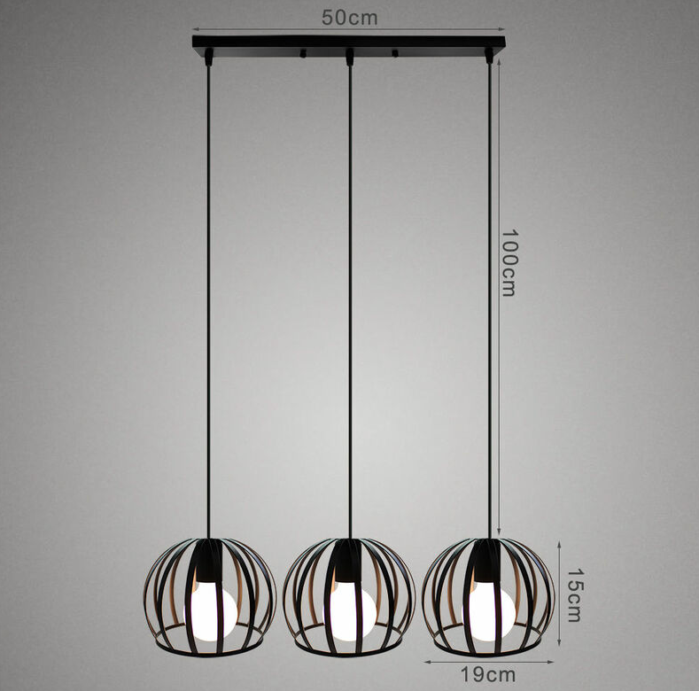 Lámpara Colgante 3 Luces Lámpara de Techo