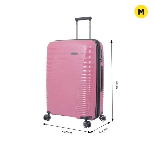 Maleta De Viaje Mediana Traveler 23 Kg Rosada Deco Rose