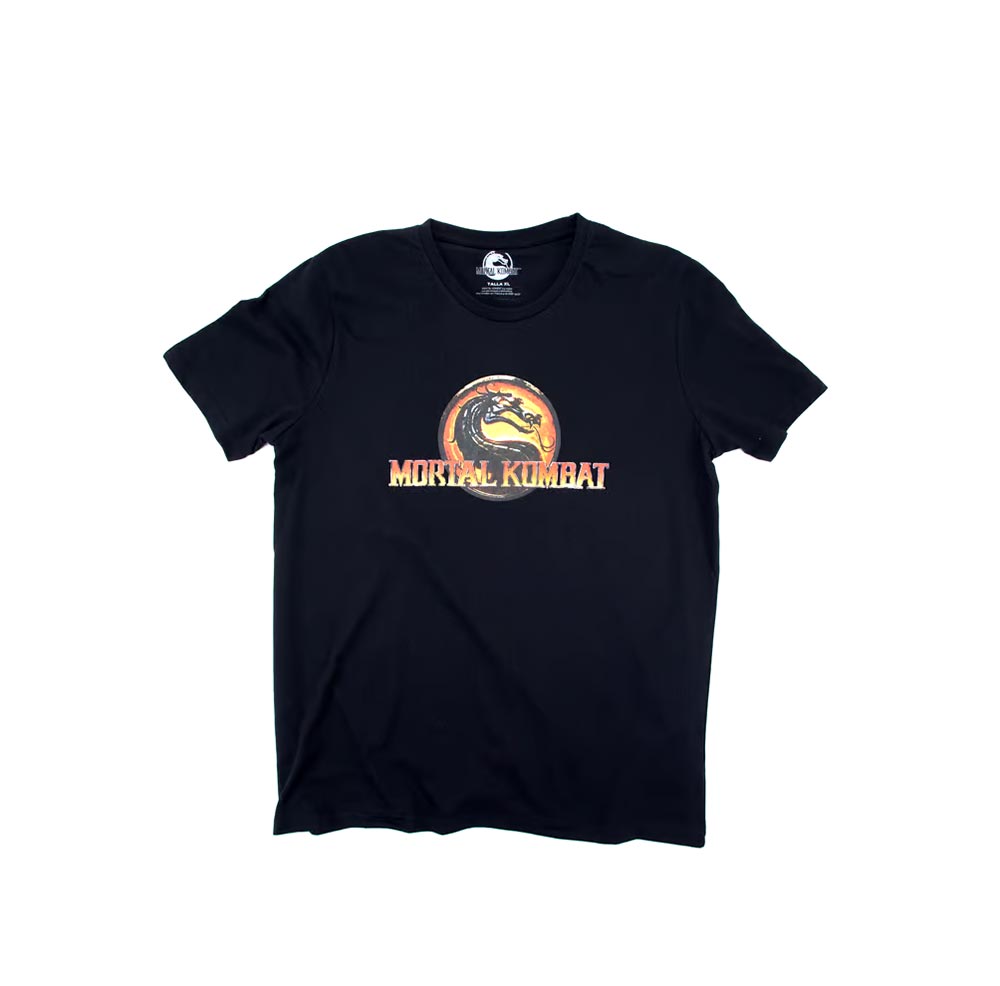 Polera Hombre YOU Mortal Kombat Logo Negro