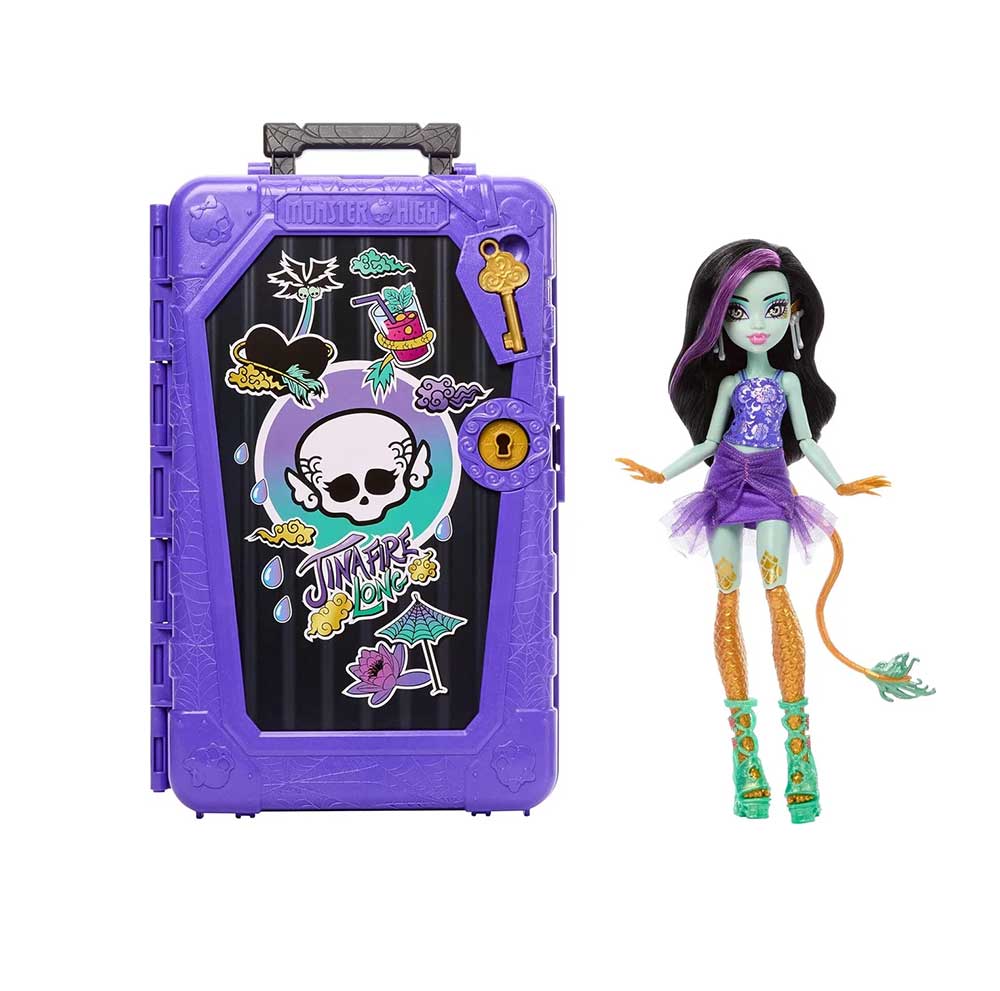 Monster High Jinafire Largo, Muñeca, Accesorios, Skulltimate