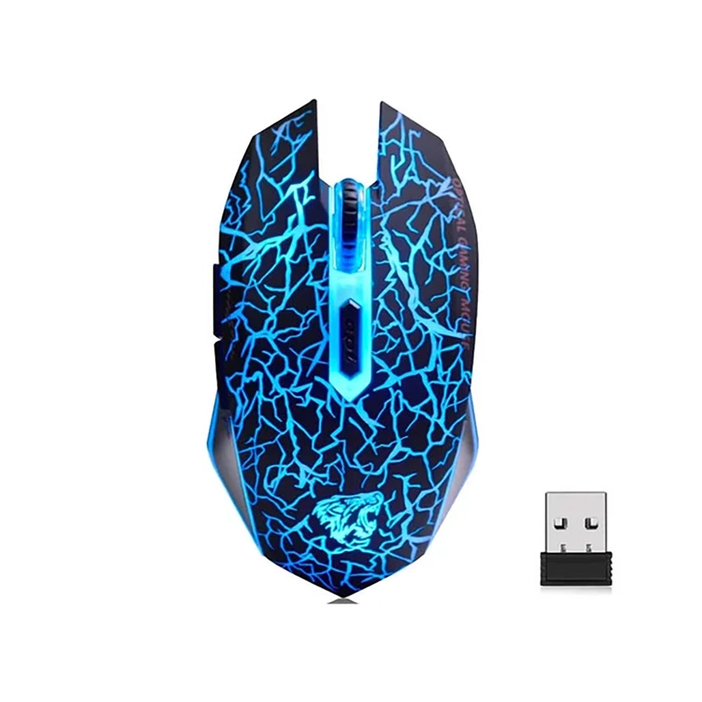 Mouse Gamer Inalámbrico TENMOS M2 Recargable – 2400 DPI, LED 7 Colores
