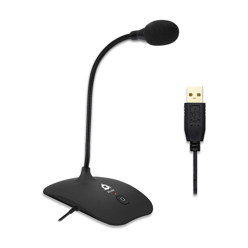 KLIM Talk – Micrófono USB de Escritorio con Cuello Flexible
