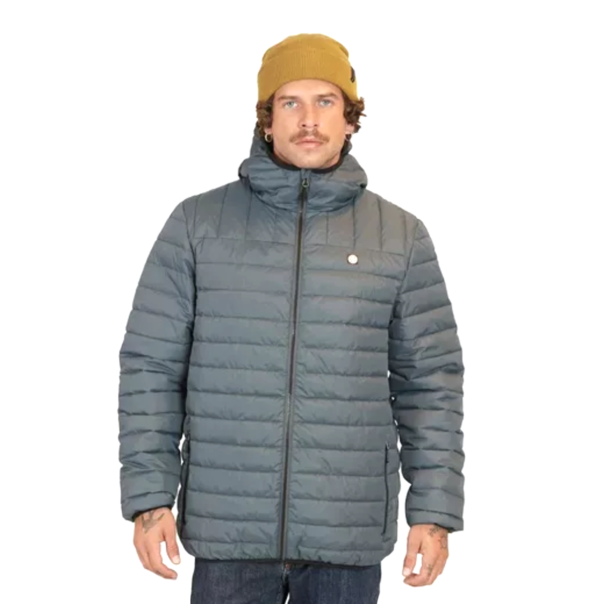 Parka Maui And Sons Puffa Anahola Hombre Gris