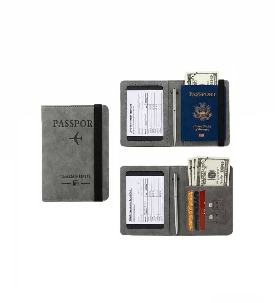 Pack 1 Porta Pasaporte más 2 Identificadores de Maleta
