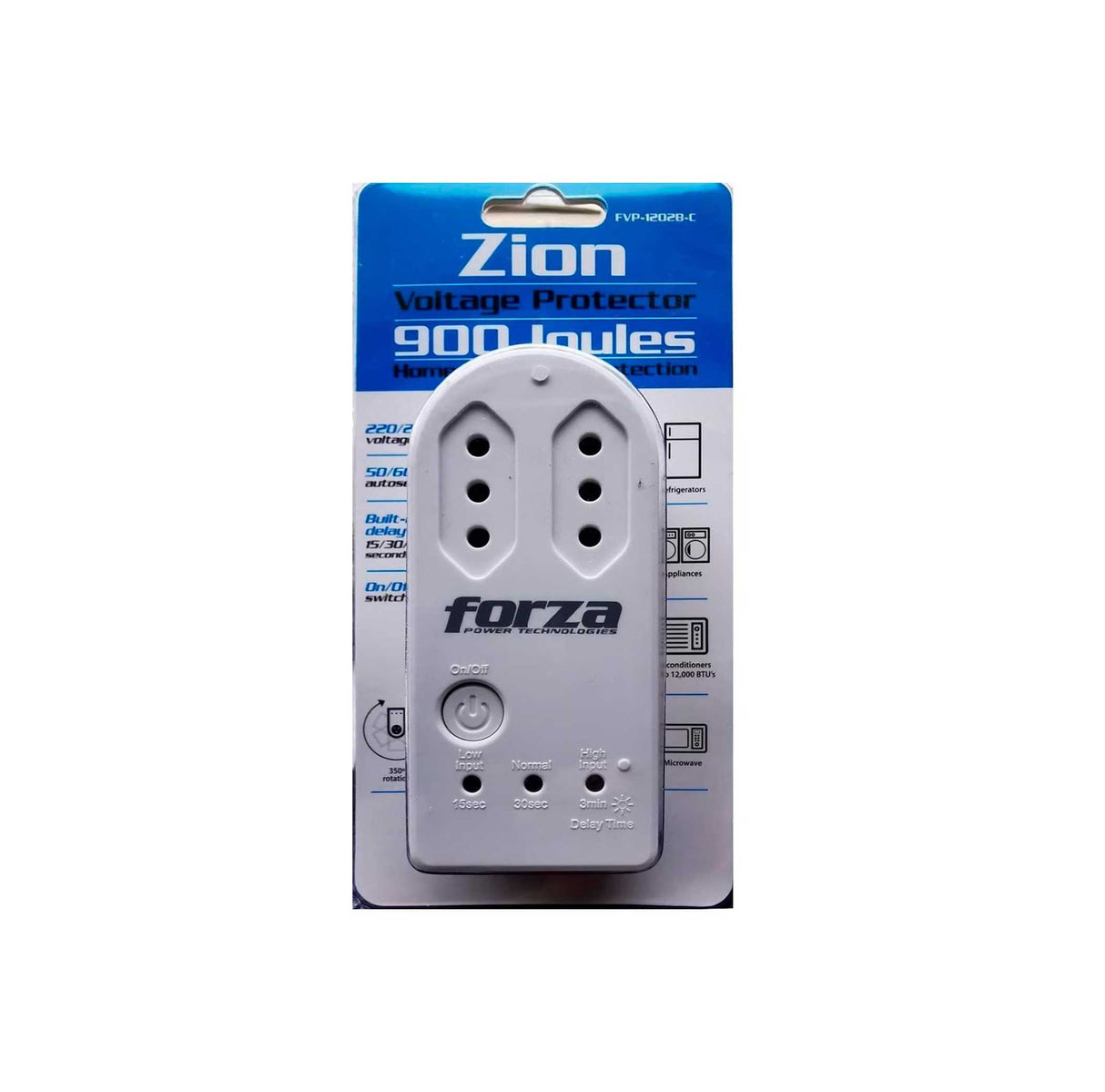 Protector De Voltaje Forza Zion Alta Gama Blanco