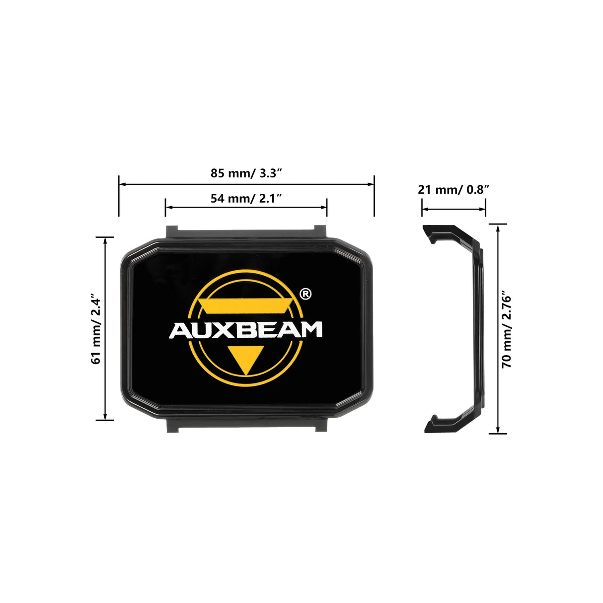 AUXBEAM Cubiertas Protectoras para Luces LED de 4" | Pack de 2 | Policarbonato Negro Resistente