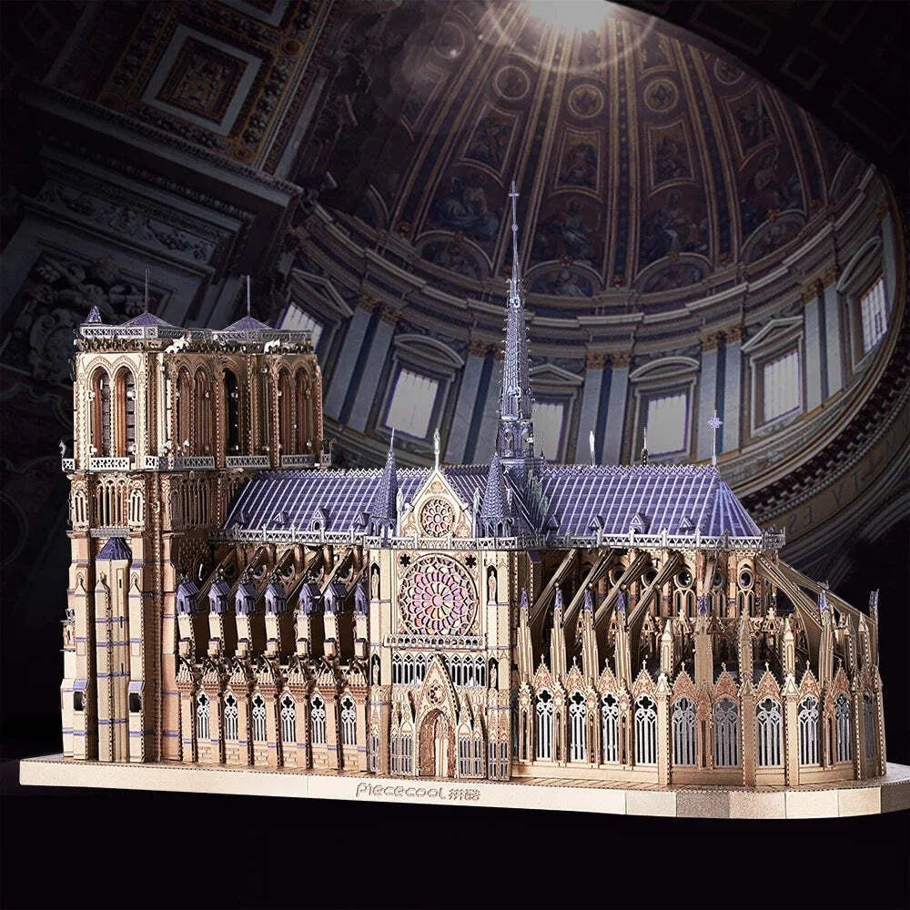 Rompecabezas de metal 3D Piececool - Catedral de Notre Dame París