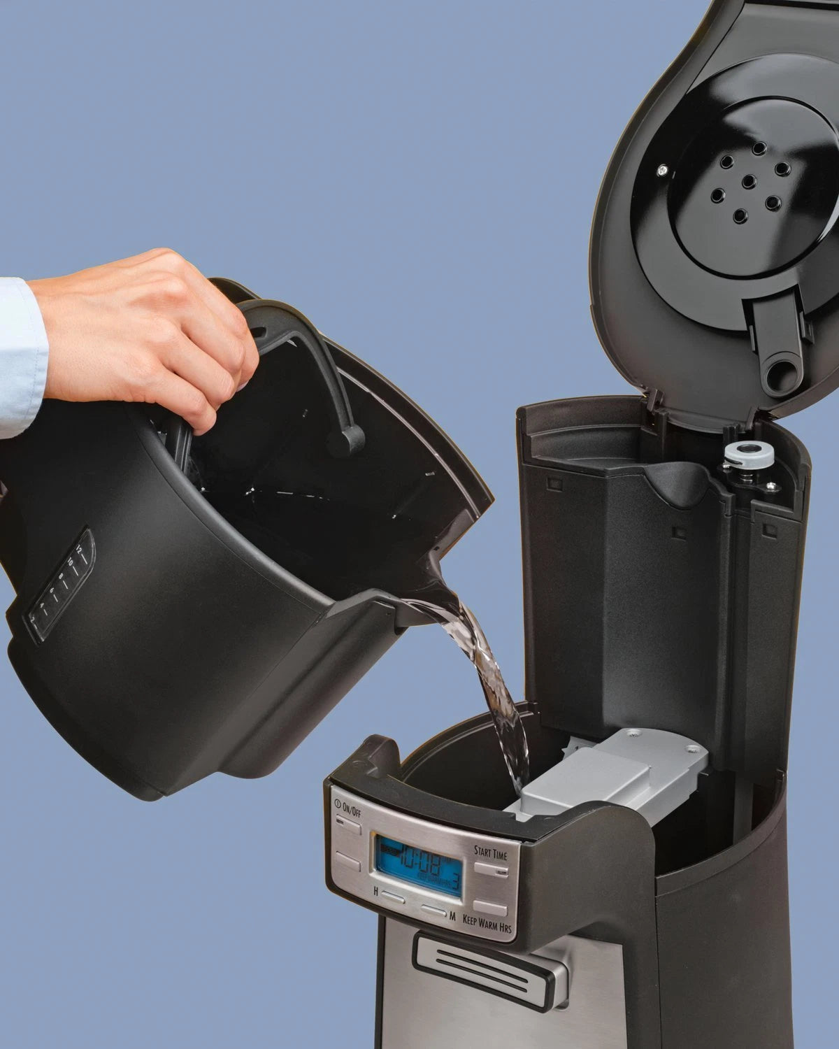 Cafetera Hamilton Beach 12 tazas, estación de preparación programable dispensadora Summit