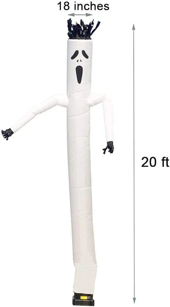 Tubo publicitario bailarín de viento marioneta de aire inflable de 20 pies hombre blanco EE.