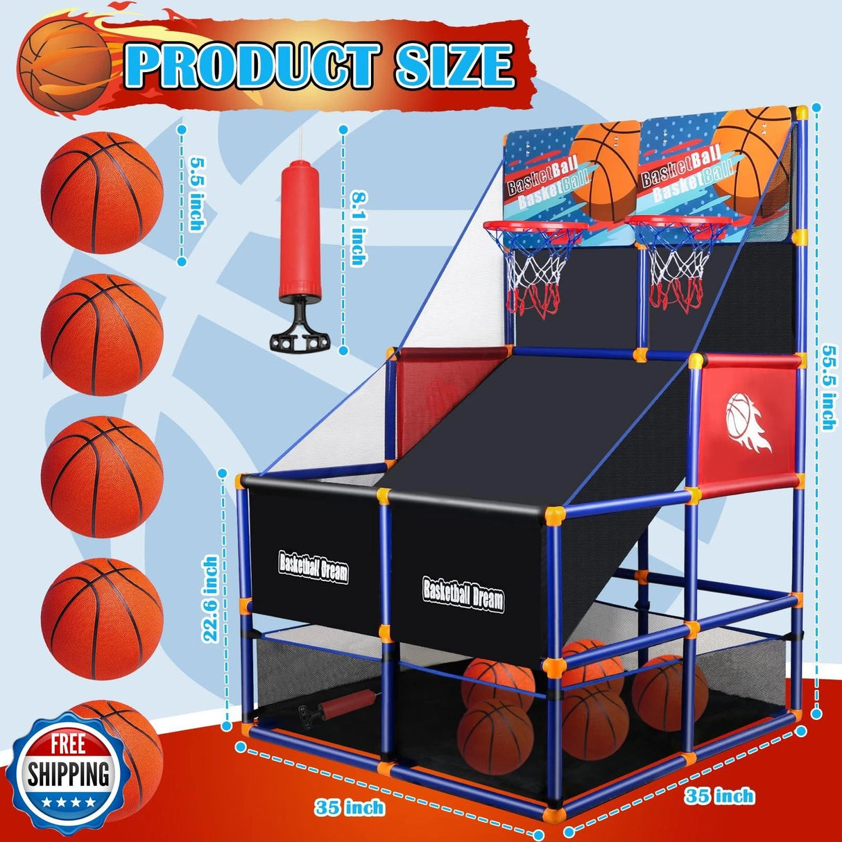 Juego de baloncesto arcade para niños