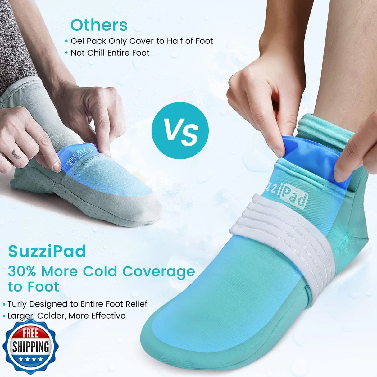 Guantes y calcetines fríos SuzziPad para quimioterapia, bolsas de hielo de quimioterapia para manos y pies