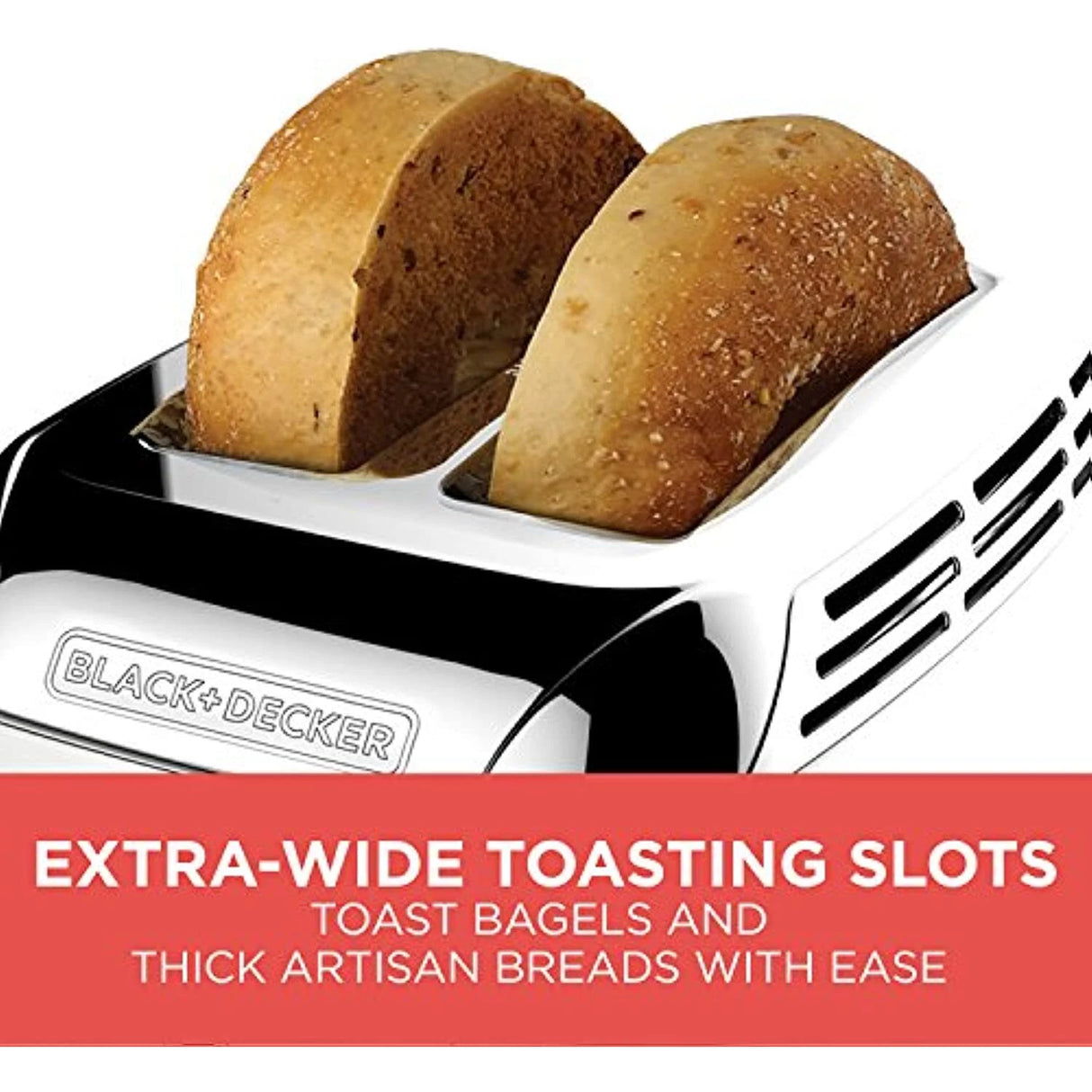 Tostadora de BLACK+DECKER TR3500SD Rapid Toast acero inoxidable 110V