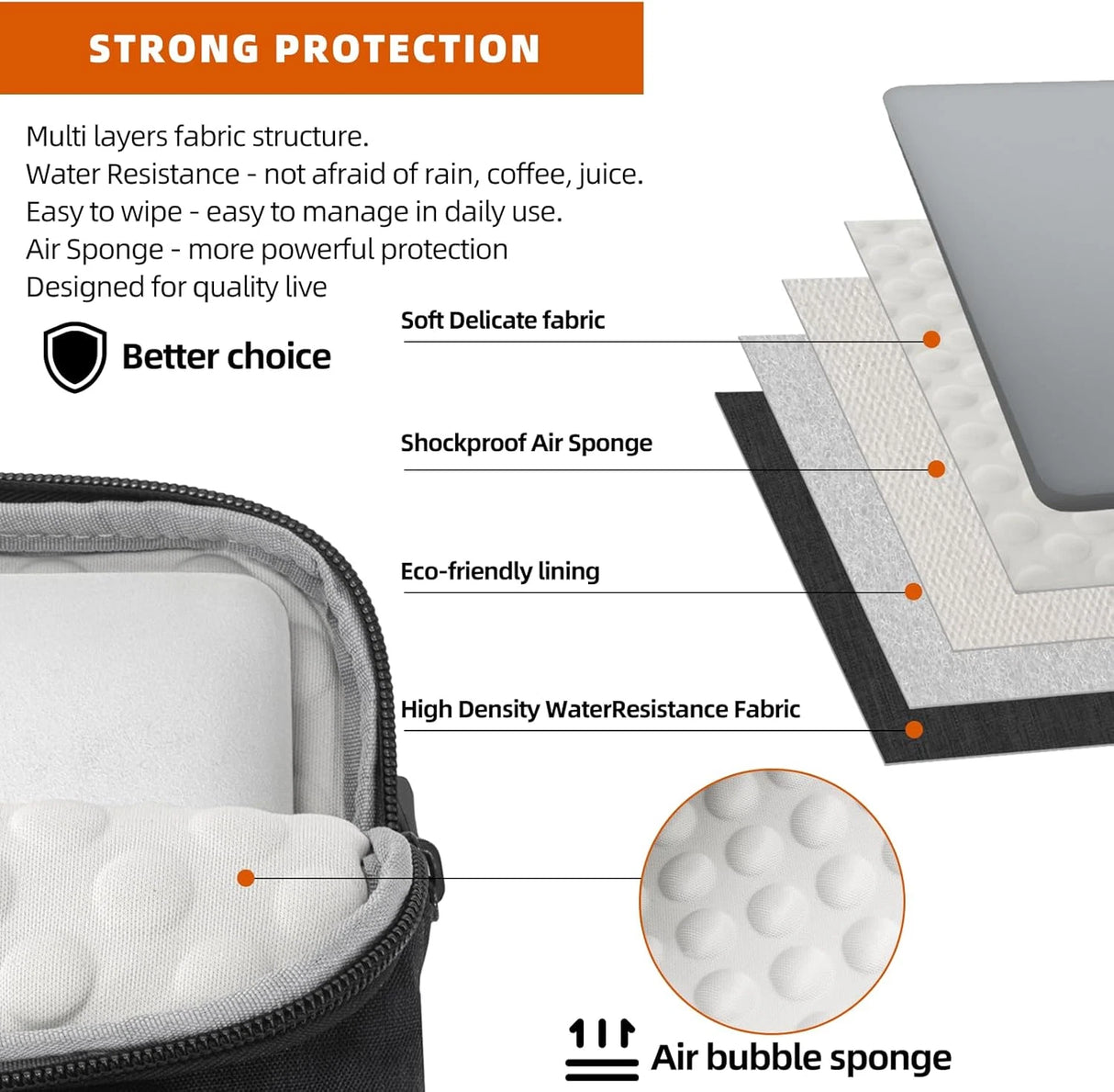 Bolso delgado para computadora portátil KINGSLONG 15,6 pulgadas