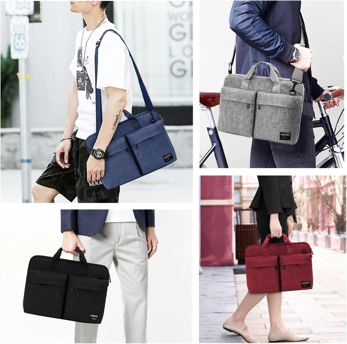 Bolso delgado para computadora portátil KINGSLONG 15,6 pulgadas