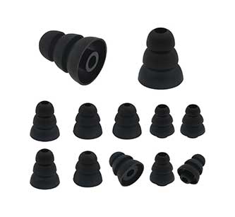 Punta de oreja de triple brida, 6 pares tamaño S/M/L triple tres bridas aislamiento de ruido