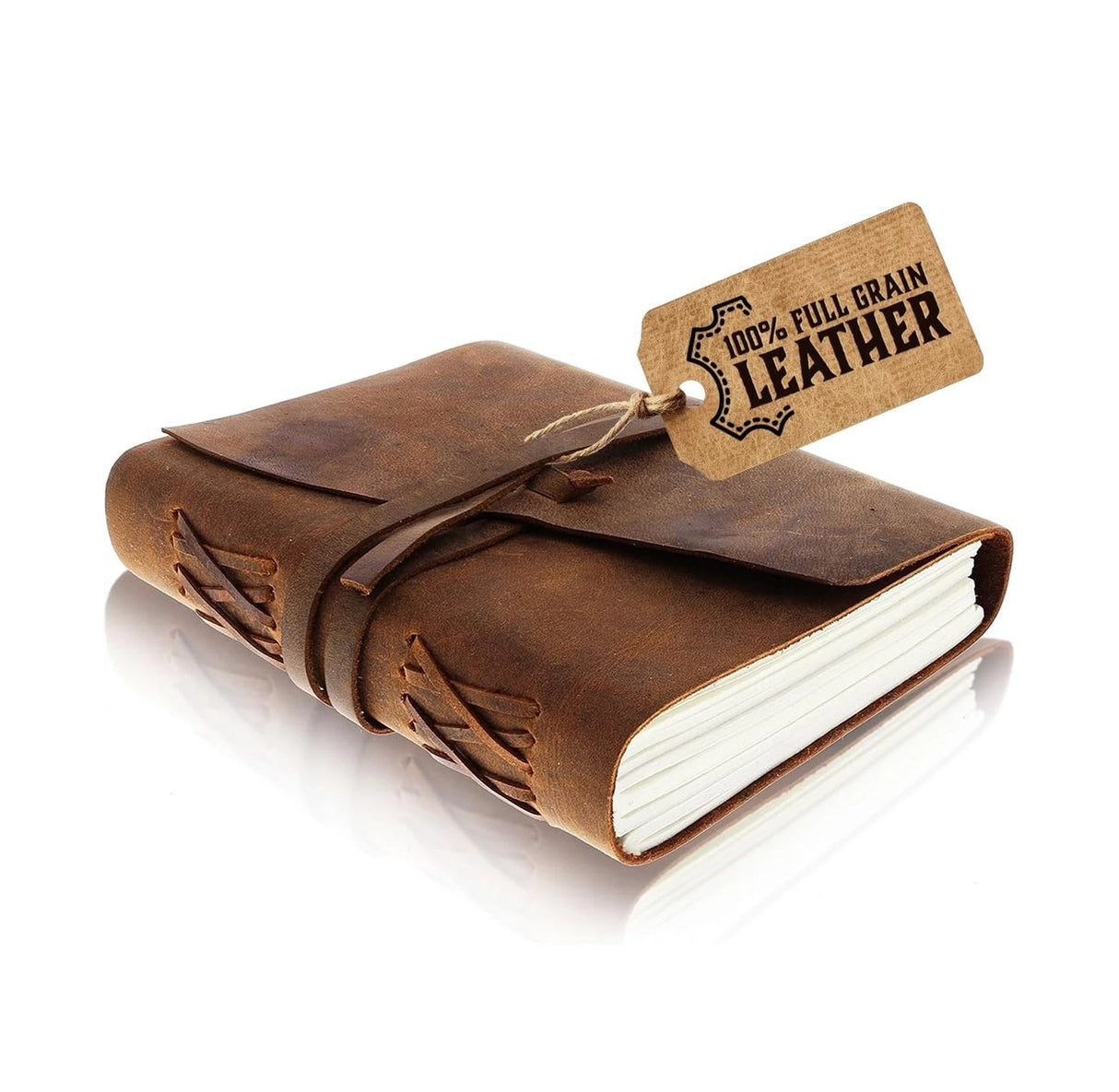 Cuaderno de cuero Moonster, bloc de notas vintage hecho a mano