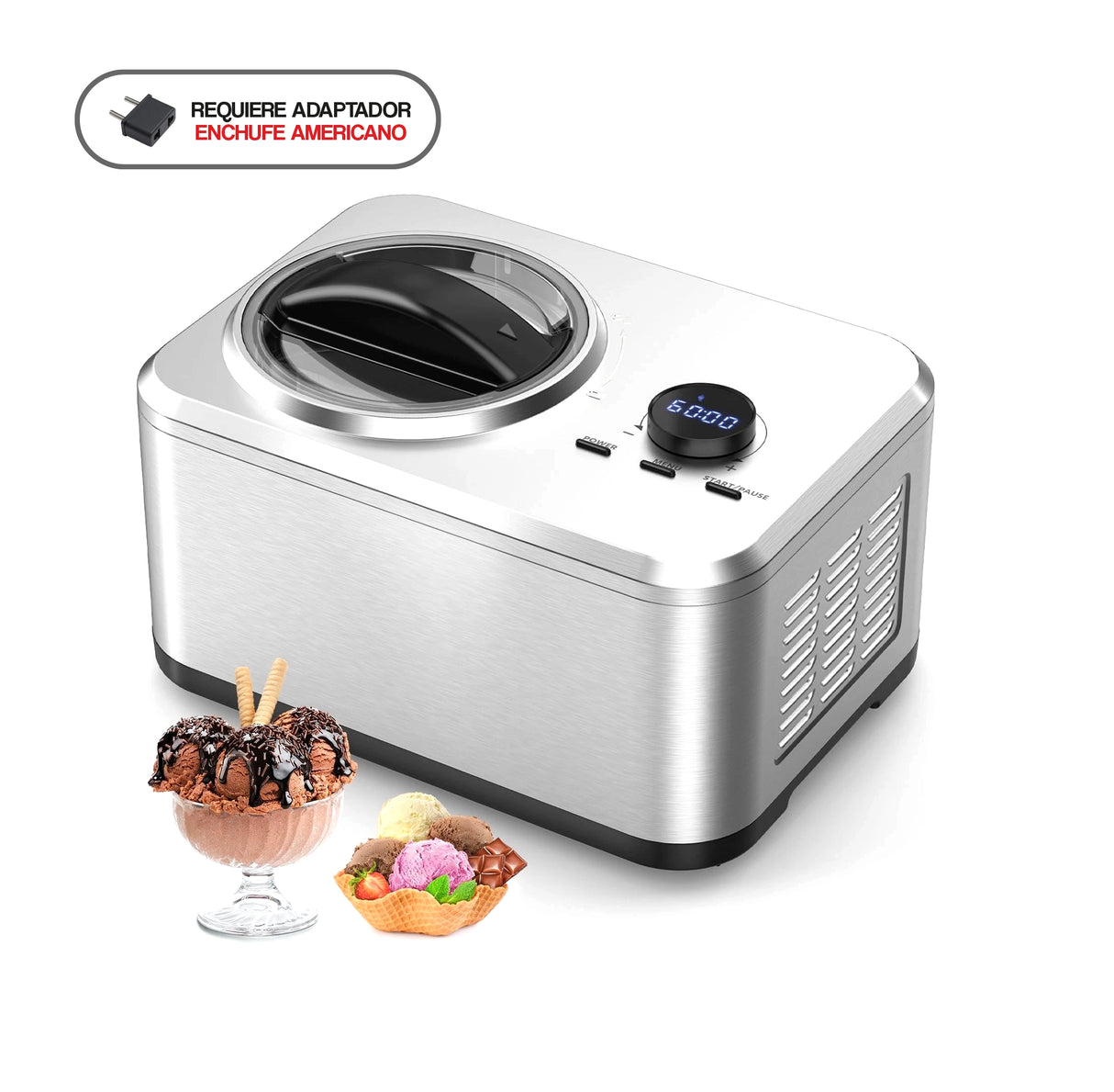 MÁQUINA PARA HACER HELADOS COWSAR IC3915SY DE 1.6 CUARTOS - ACERO INOXIDABLE