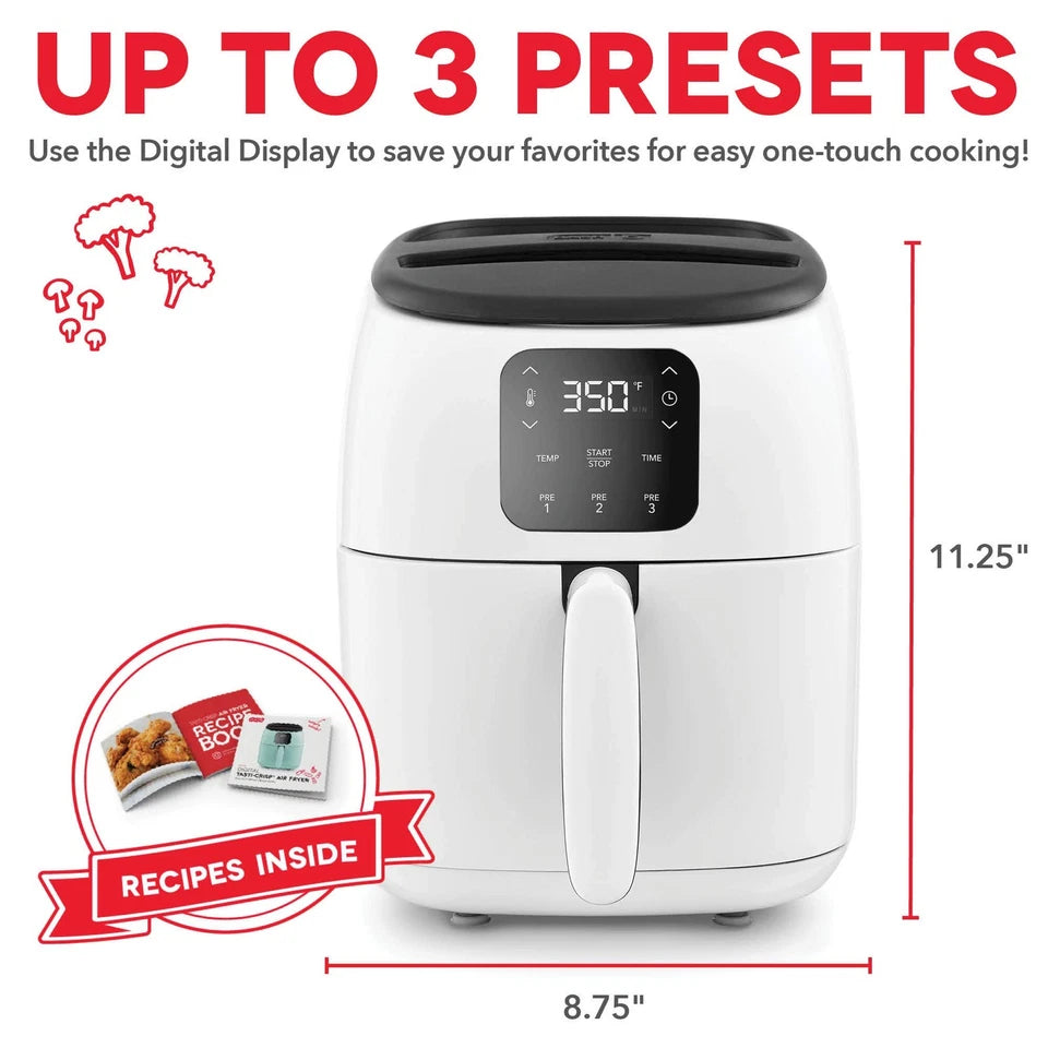 Horno freidora de aire eléctrico DASH Tasti-Crisp 2,6 cuartos 110V