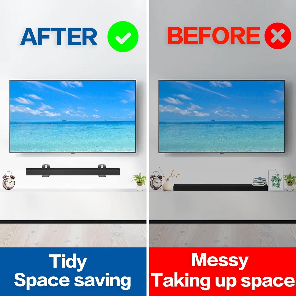 Kit de soporte de montaje en pared Universal para barra de sonido