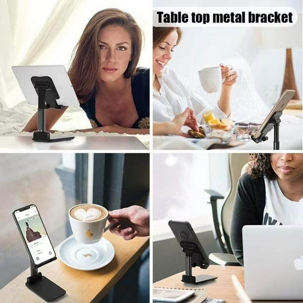 Soporte Base Porta Celular Tablet iPad Para Mesa blanco