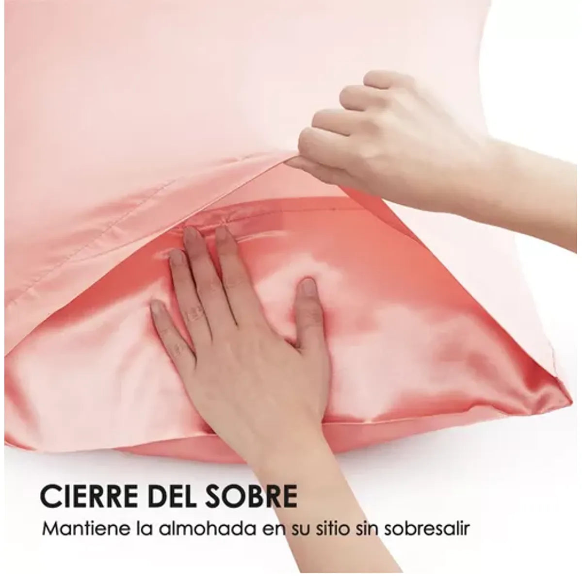 Set de 2 Fundas de Almohada Satén Tipo Seda 102 x 51 cm | Suavidad Premium para Cabello y Piel
