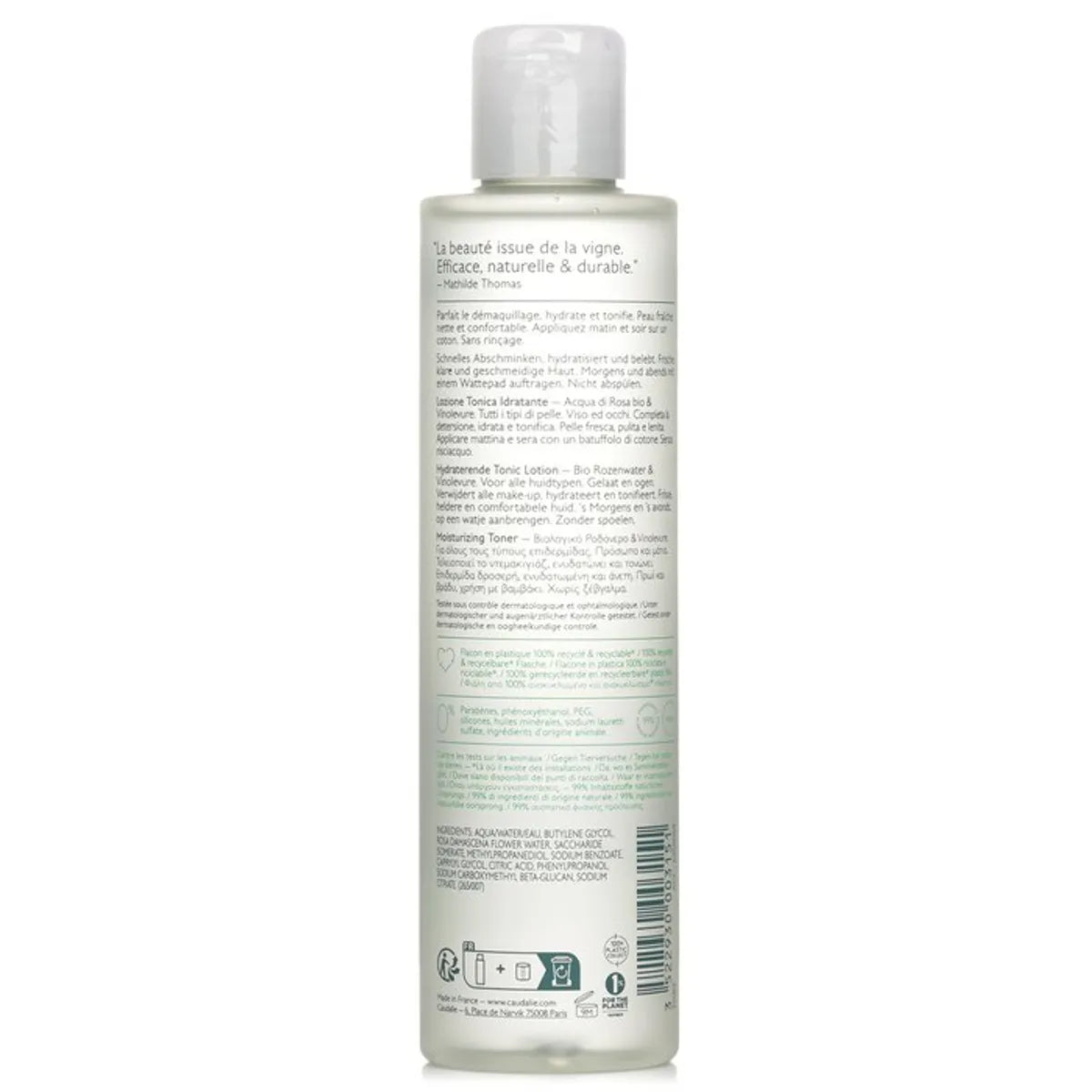 Tónico Facial Vinoclean Hidratante 200ml Caudalie