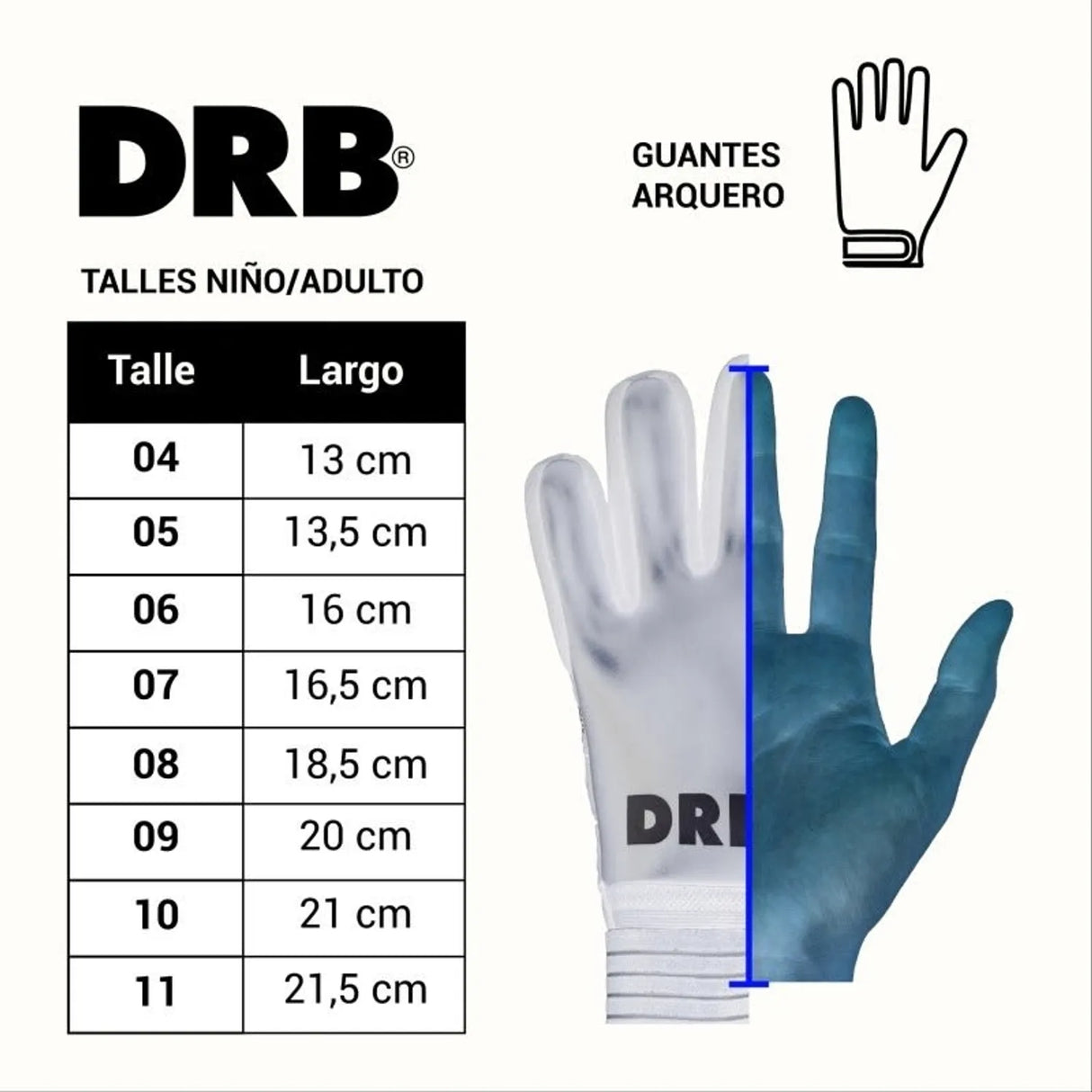 Guantes de Arquero Jet DRB Talla n8