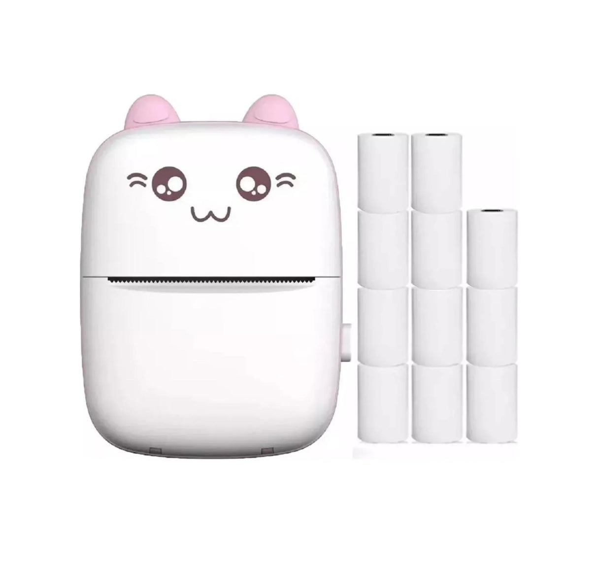 Mini Impresora Térmica Portátil Bluetooth Gatito + 11 Rollos