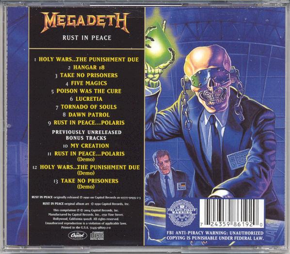 CD Megadeth – Rust In Peace | Edición Remasterizada | Nuevo y Sellado