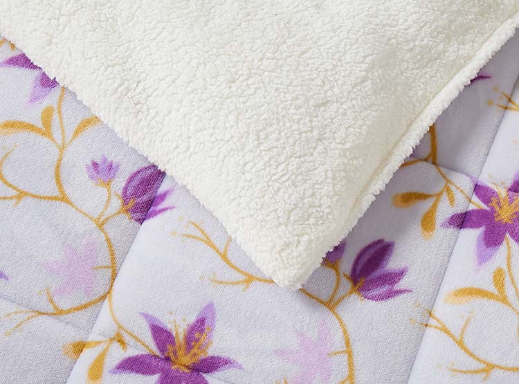 PLUMON RIPLEY HOME FLANNEL FLORES LILA 1.5 PL