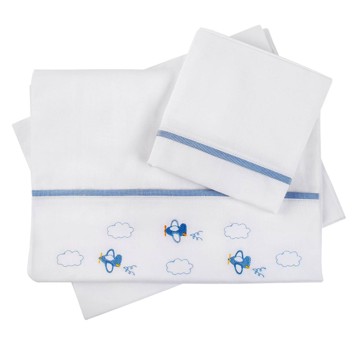 JUEGO DE SABANA AVIONES 180 hilos