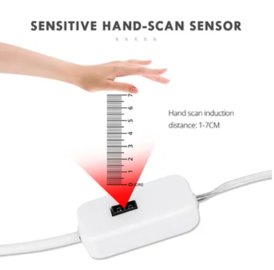 Tira LED 60 Luces a Prueba de Agua con sensor de mano