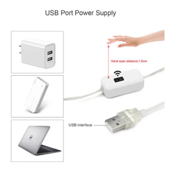 Tira LED 60 Luces a Prueba de Agua con sensor de mano