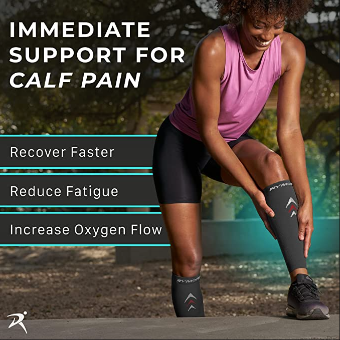 Mangas de compresión Rymora para pantorrilla, deportiva, para correr, unisex, para adulto