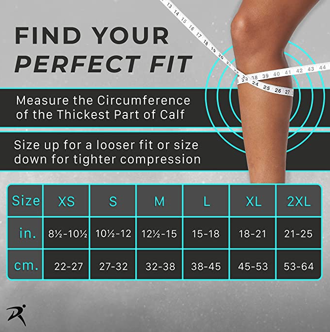 Mangas de compresión Rymora para pantorrilla, deportiva, para correr, unisex, para adulto