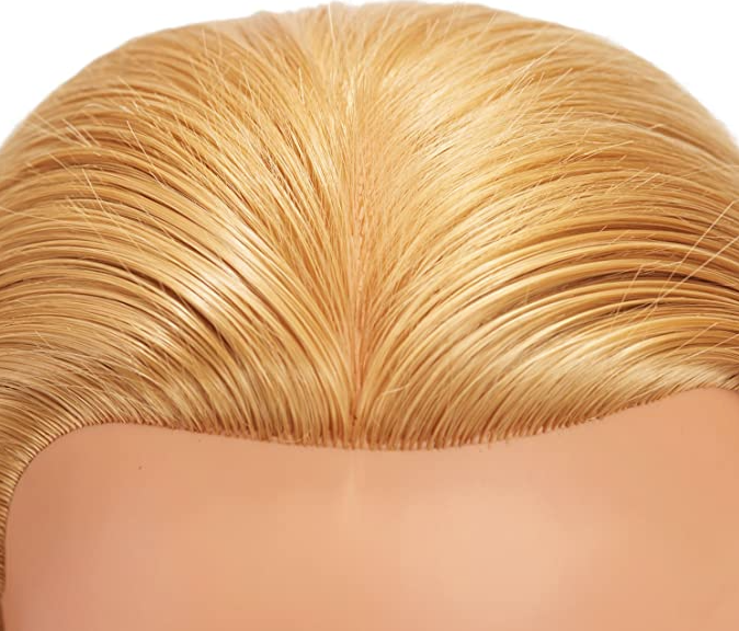 Cabeza de entrenamiento Peluquería (50-58cm) Rubia con abrazadera soporte