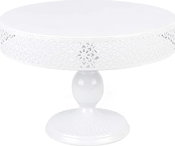 Soporte redondo para tartas de metal VILAVITA, Blanco 12"