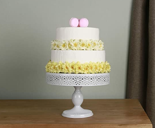 Soporte redondo para tartas de metal VILAVITA, Blanco 12"