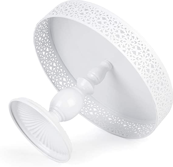 Soporte redondo para tartas de metal VILAVITA, Blanco 12"