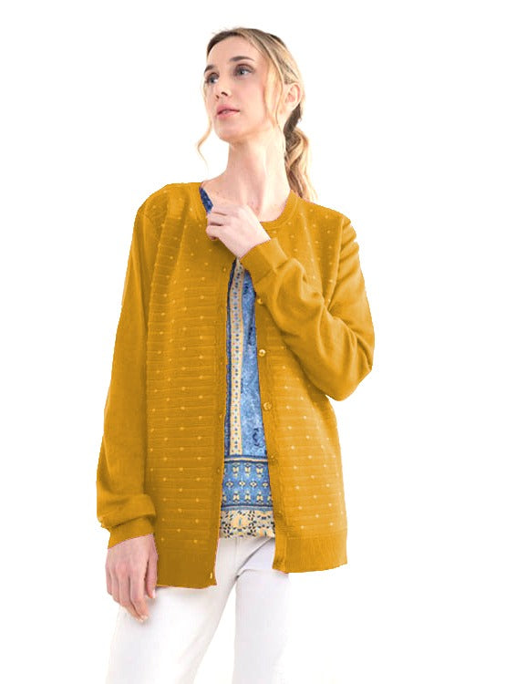 SWEATER BOTONES AZIZ MOSTAZA