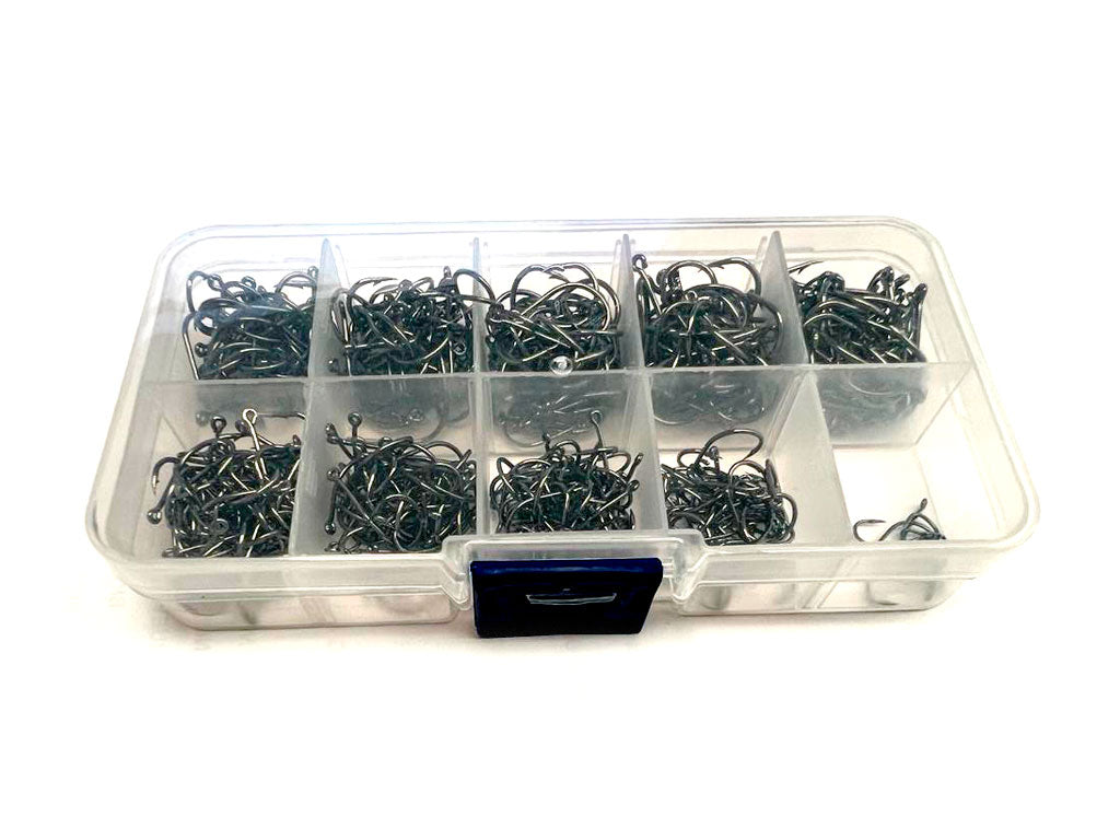 Cajita Anzuelos De Pesca 10 Medidas Distintas + Set anzuelos Señuelos