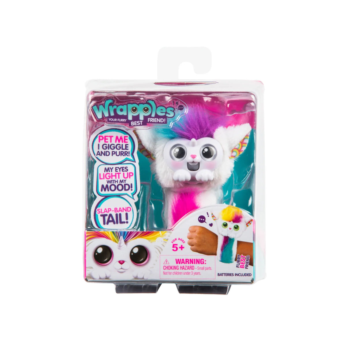 Pulsera interactiva de peluche para mejores amigos de Little Live Pets Wrapples
