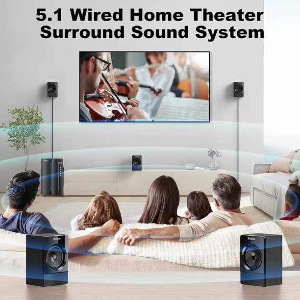 Home Theater BOBTOT K701S 5.1 Canales 800W Bluetooth 120V
