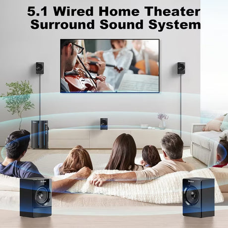 Home Theater BOBTOT K701S 5.1 Canales 800W Bluetooth 120V