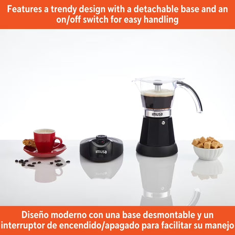 Cafetera Eléctrica IMUSA Espresso 3 o 6 Tazas Negra | Usada Certificada