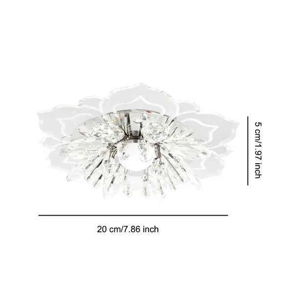 Lampara De Techo Led De Cristal tipo Flor de cristal Moderno