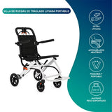 Silla de Ruedas de Traslado Liviana Portable